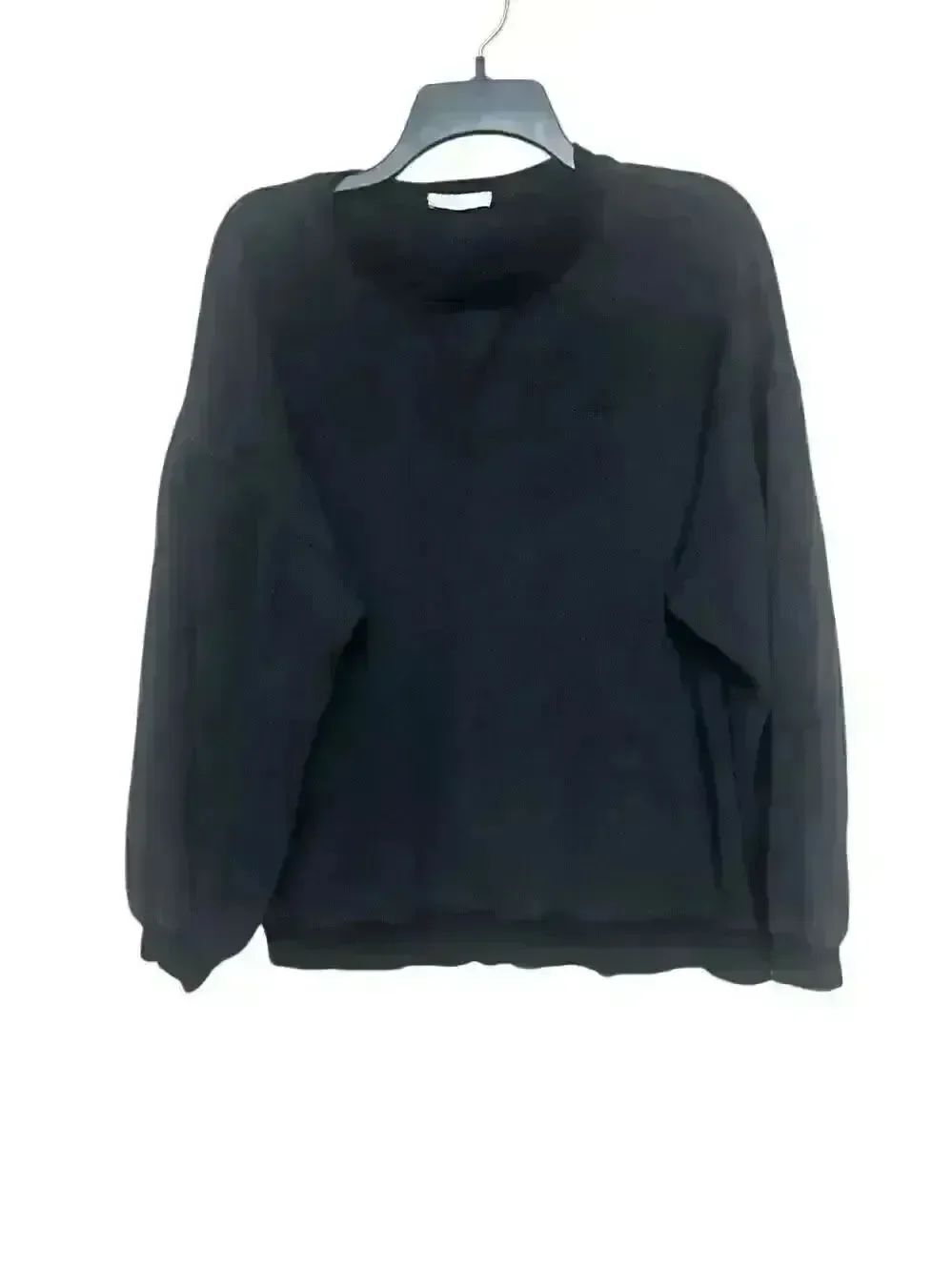 Sablyn Black Pullover Crewneck Sweatshirt Drop Shoulder size S